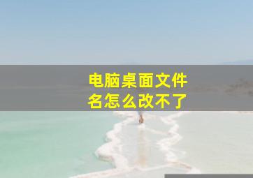 电脑桌面文件名怎么改不了