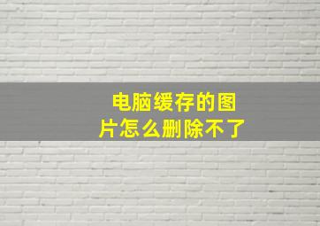 电脑缓存的图片怎么删除不了