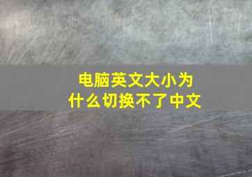 电脑英文大小为什么切换不了中文