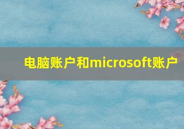 电脑账户和microsoft账户