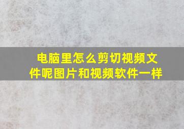 电脑里怎么剪切视频文件呢图片和视频软件一样