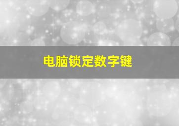 电脑锁定数字键