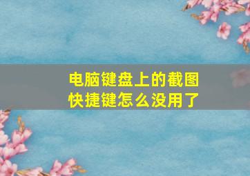 电脑键盘上的截图快捷键怎么没用了