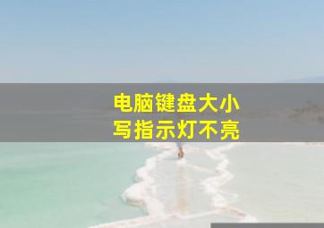 电脑键盘大小写指示灯不亮