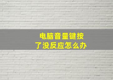 电脑音量键按了没反应怎么办