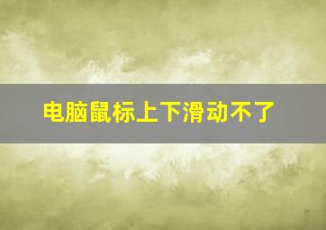 电脑鼠标上下滑动不了