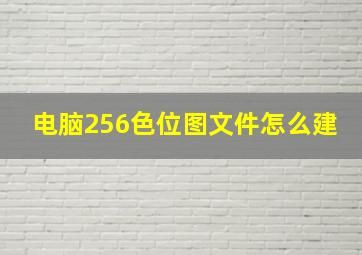 电脑256色位图文件怎么建