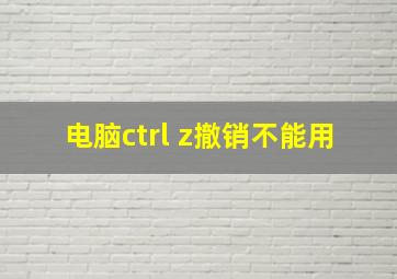 电脑ctrl+z撤销不能用