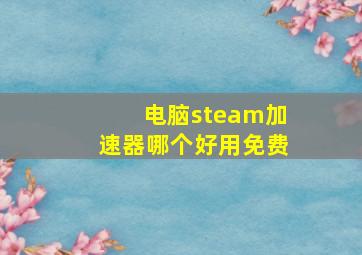 电脑steam加速器哪个好用免费