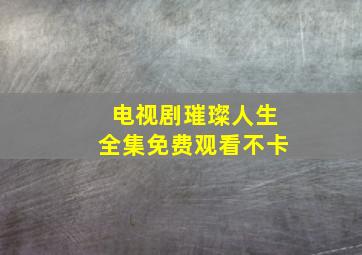 电视剧璀璨人生全集免费观看不卡