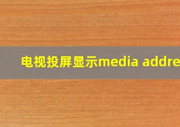 电视投屏显示media address