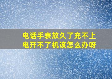 电话手表放久了充不上电开不了机该怎么办呀