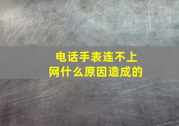 电话手表连不上网什么原因造成的