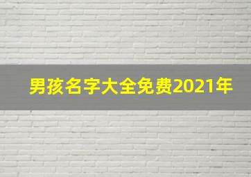 男孩名字大全免费2021年