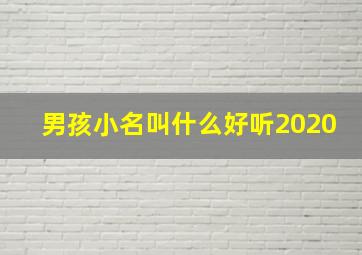 男孩小名叫什么好听2020