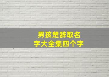 男孩楚辞取名字大全集四个字