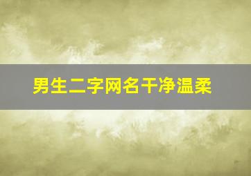 男生二字网名干净温柔