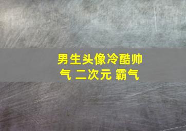 男生头像冷酷帅气 二次元 霸气