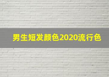 男生短发颜色2020流行色