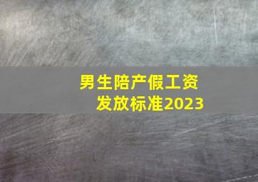 男生陪产假工资发放标准2023