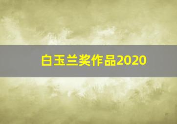 白玉兰奖作品2020