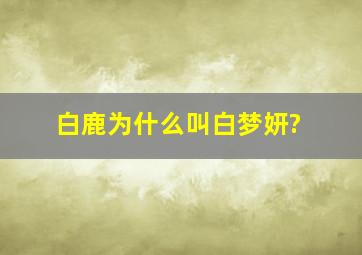 白鹿为什么叫白梦妍?