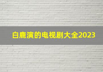 白鹿演的电视剧大全2023