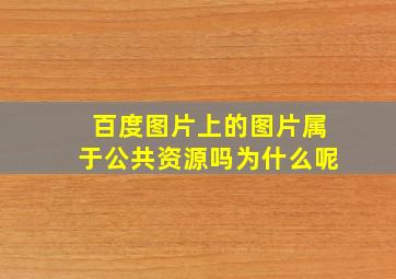 百度图片上的图片属于公共资源吗为什么呢