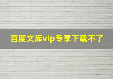 百度文库vip专享下载不了