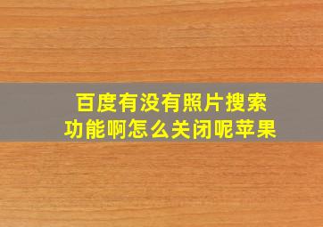 百度有没有照片搜索功能啊怎么关闭呢苹果