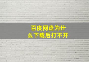 百度网盘为什么下载后打不开