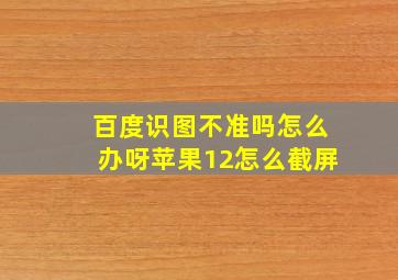 百度识图不准吗怎么办呀苹果12怎么截屏