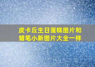 皮卡丘生日蛋糕图片和蜡笔小新图片大全一样