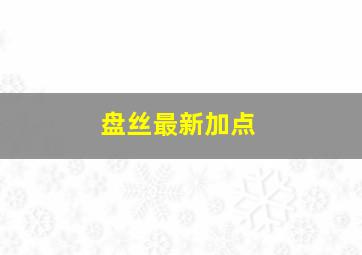 盘丝最新加点