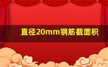 直径20mm钢筋截面积