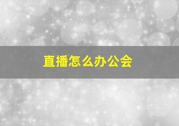 直播怎么办公会