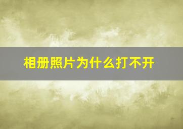 相册照片为什么打不开