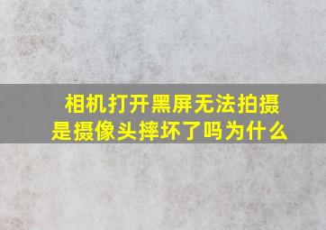 相机打开黑屏无法拍摄是摄像头摔坏了吗为什么