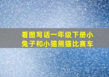 看图写话一年级下册小兔子和小猫熊猫比赛车