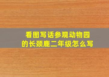 看图写话参观动物园的长颈鹿二年级怎么写