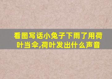 看图写话小兔子下雨了用荷叶当伞,荷叶发出什么声音