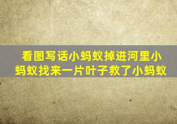 看图写话小蚂蚁掉进河里小蚂蚁找来一片叶子救了小蚂蚁