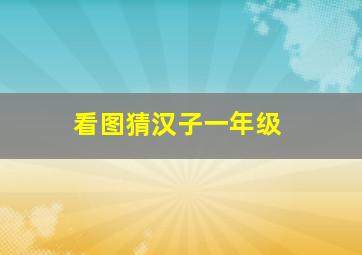 看图猜汉子一年级