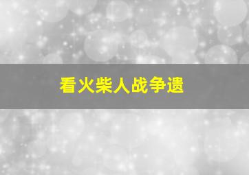 看火柴人战争遗