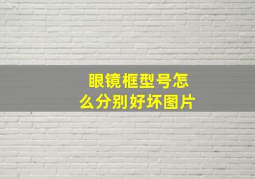 眼镜框型号怎么分别好坏图片