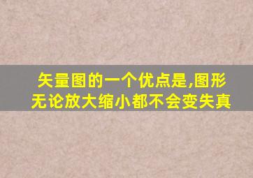 矢量图的一个优点是,图形无论放大缩小都不会变失真