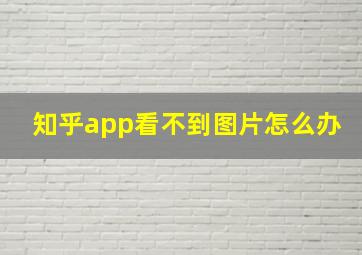 知乎app看不到图片怎么办