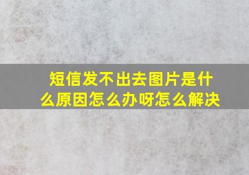 短信发不出去图片是什么原因怎么办呀怎么解决