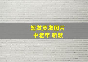 短发烫发图片 中老年 新款