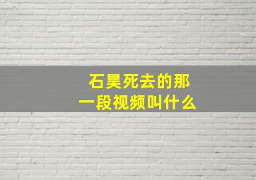 石昊死去的那一段视频叫什么